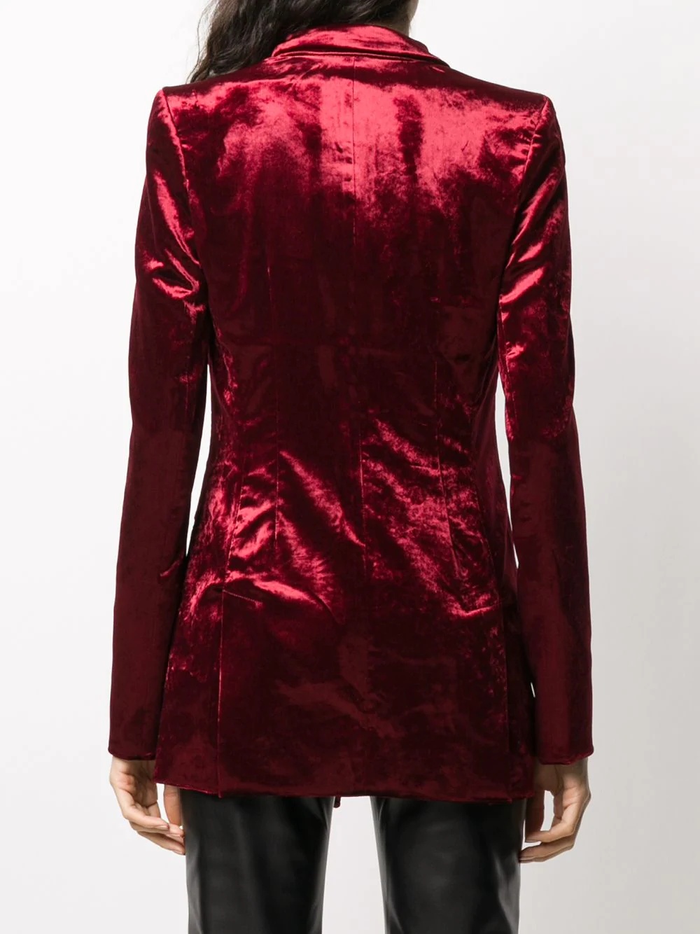 velvet longline blazer  - 4