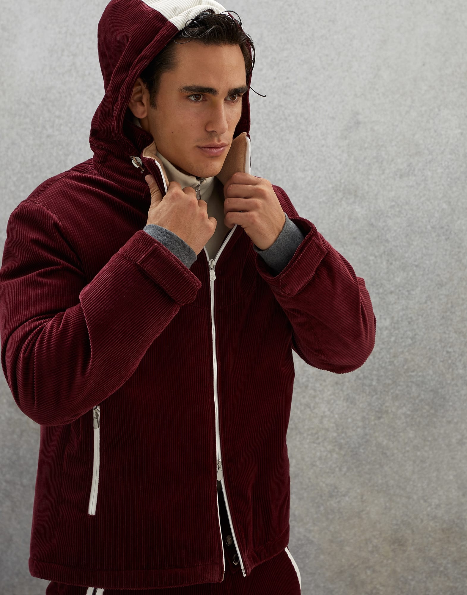 Bonded corduroy Mountain outerwear jacket with Thermore® padding and detachable hood - 4