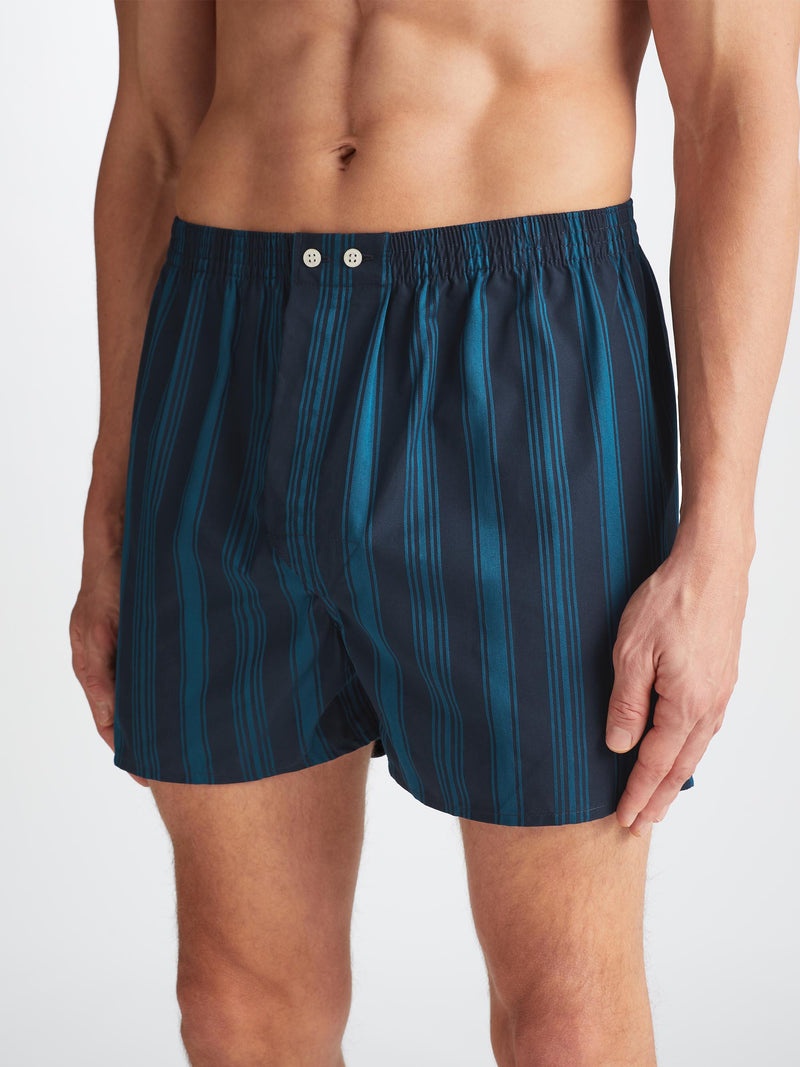 Men's Classic Fit Boxers Royal 222 Cotton Navy - 5