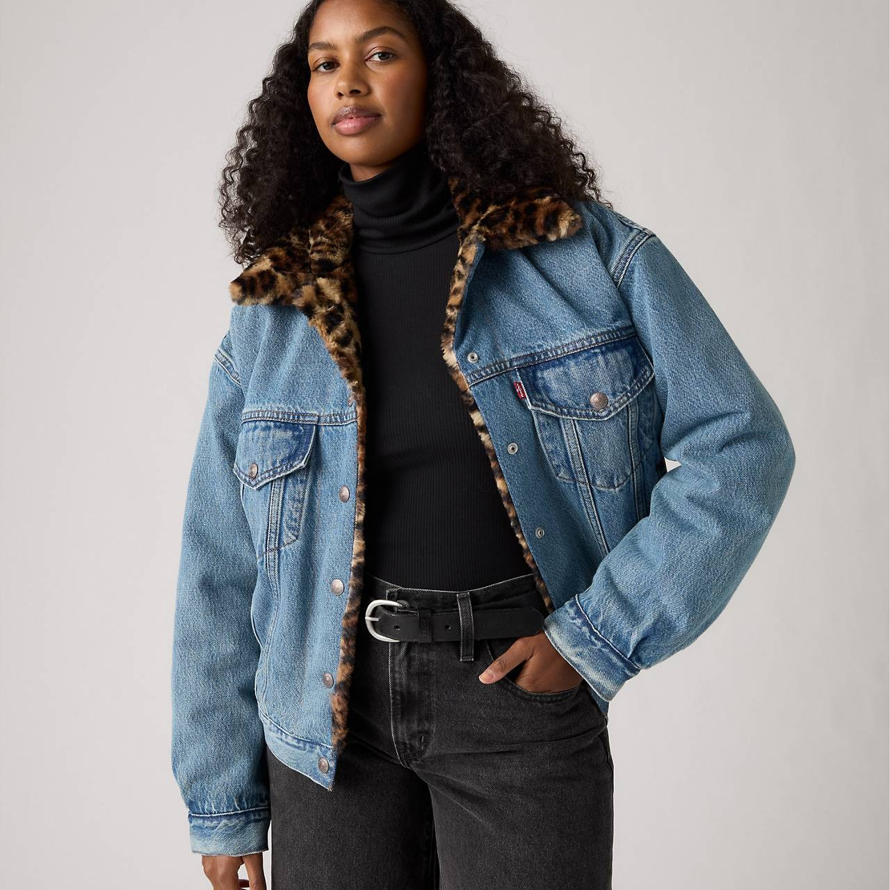 90S FUR TRUCKER JACKET - 2