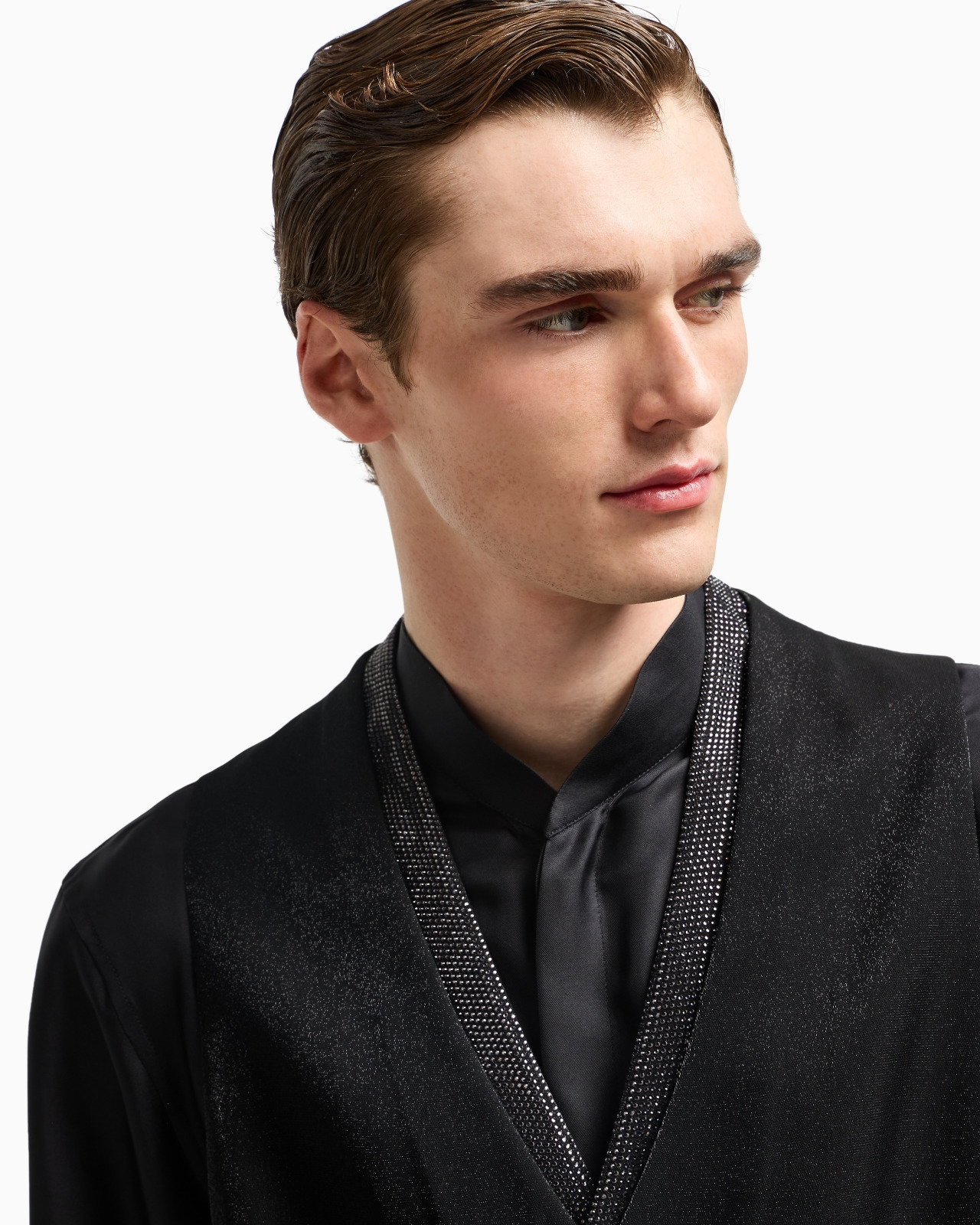 SINGLE-BREASTED WAISTCOAT IN A VISCOSE BLEND WITH RHINESTONES - 5