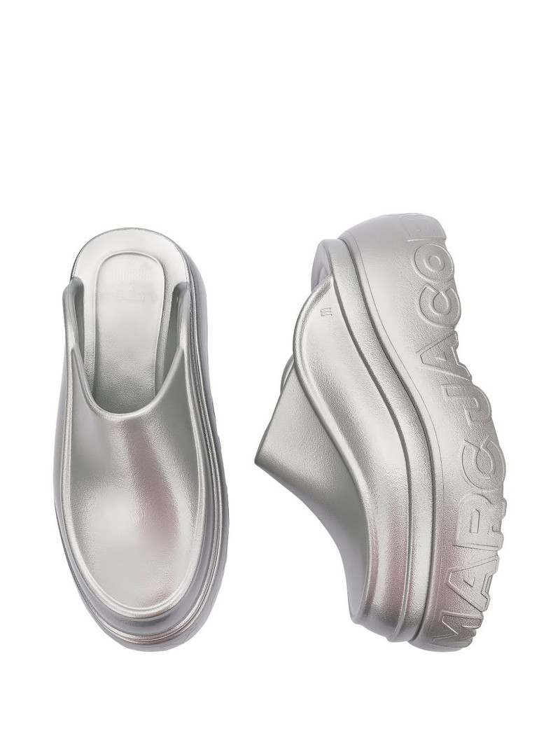 x Melissa logo-embossed mules 4