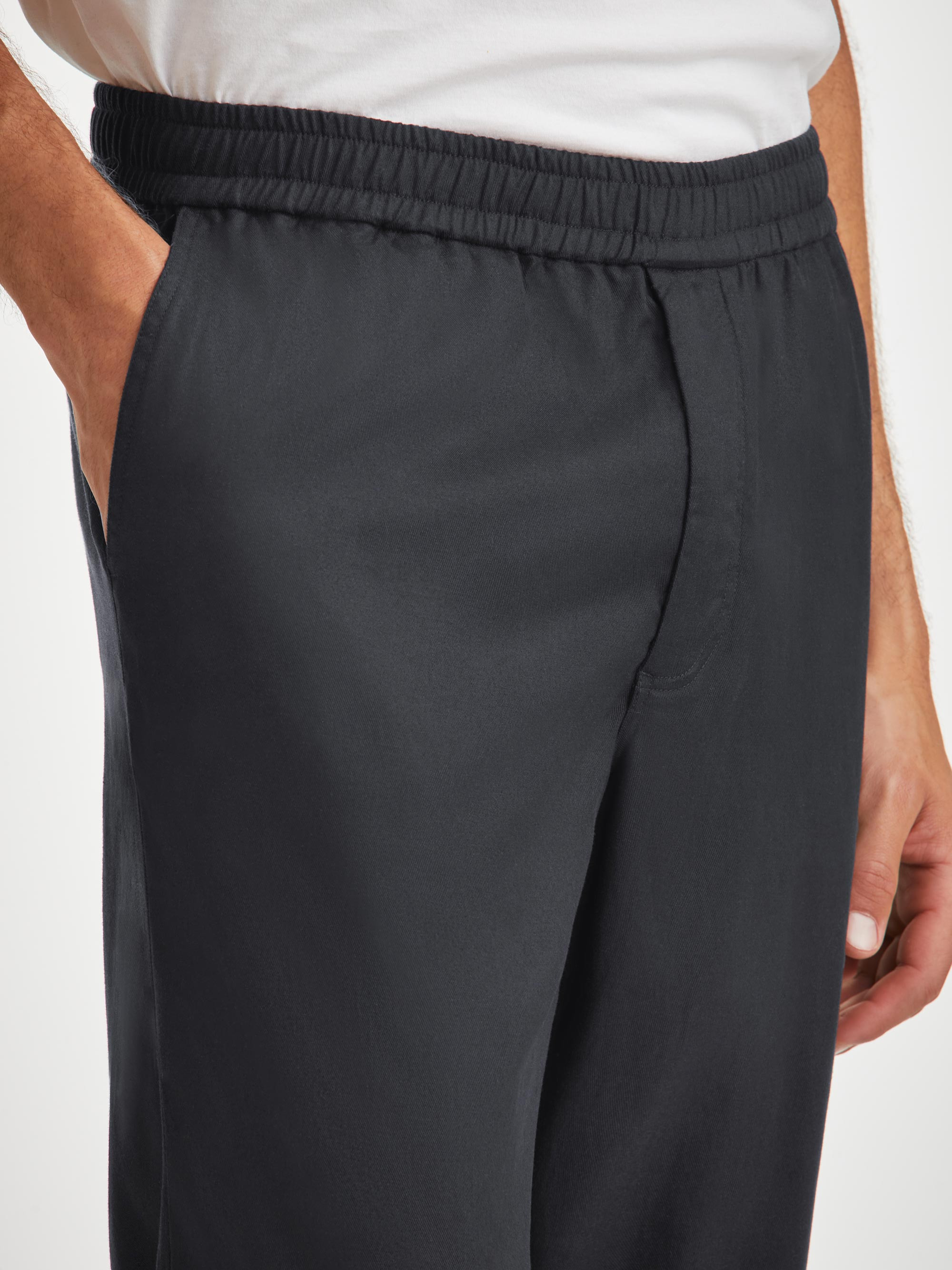 Men's Trousers Harris Lyocell Cotton Navy - 6