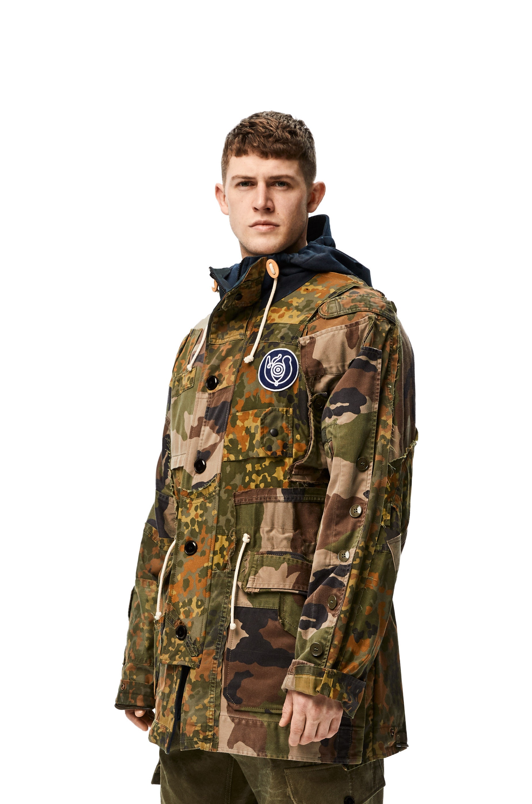 Camouflage parka in cotton and polyester - 3