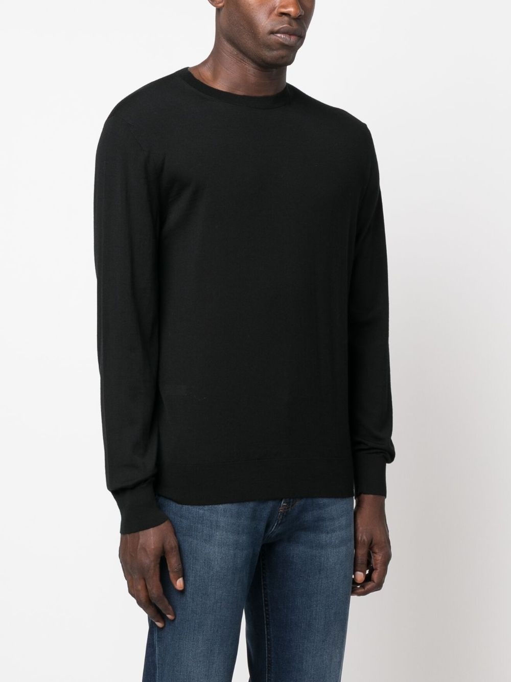 round-neck wool jumper - 3