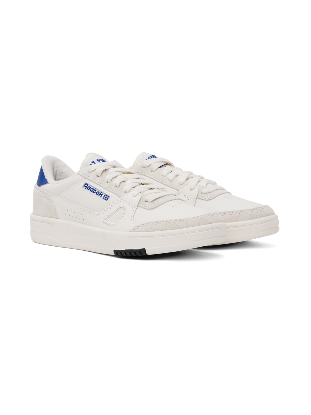 White & Blue LT Court Sneakers - 4