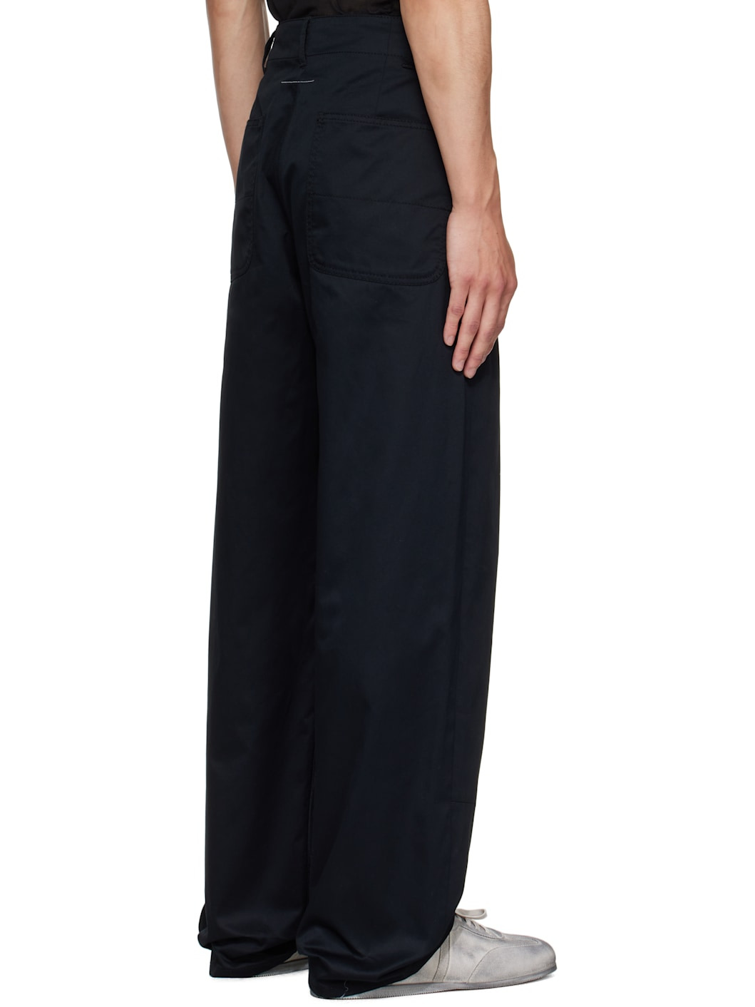 Black Cotton Trousers - 3