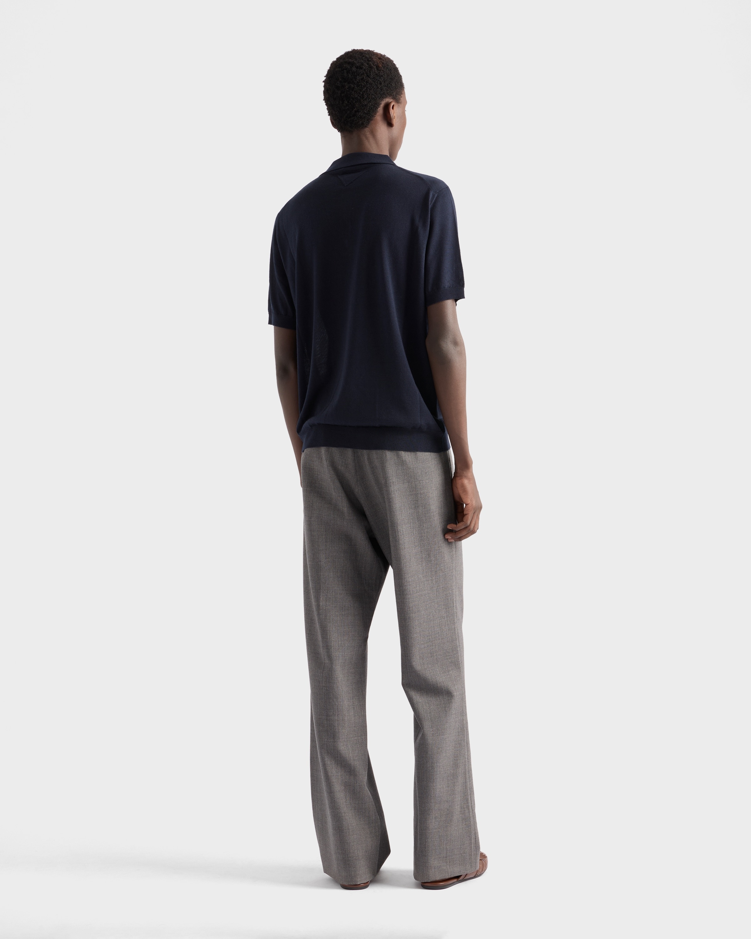 Cashmere and silk polo shirt - 5