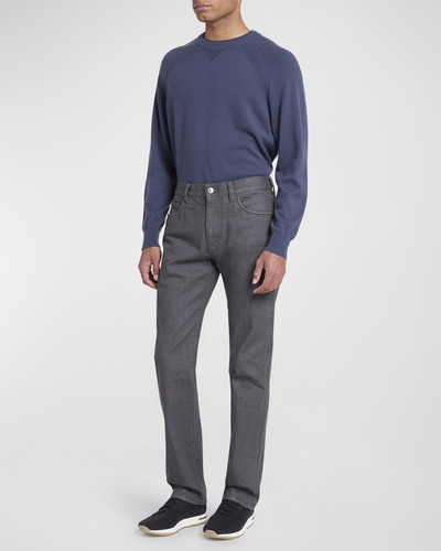 Loro Piana Men's 5-Pocket Grey Denim Jeans outlook
