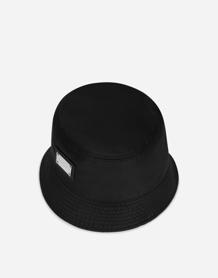 Nylon bucket hat with branded plate - 2