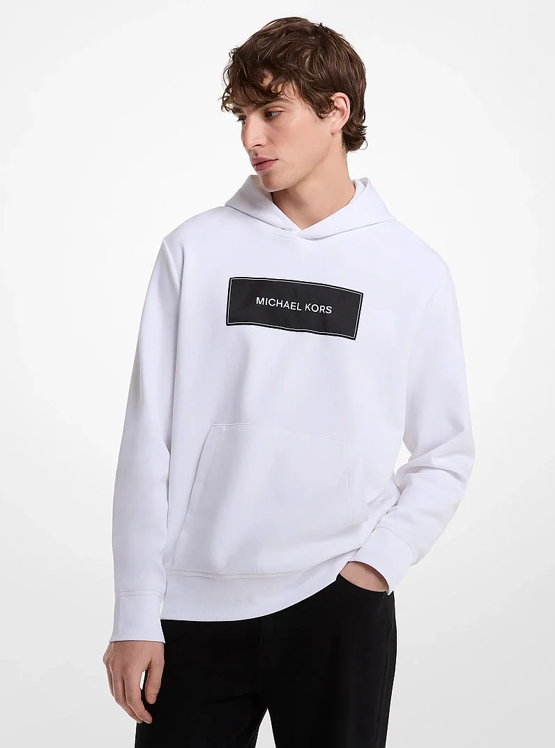 Logo Cotton Blend Hoodie - 1