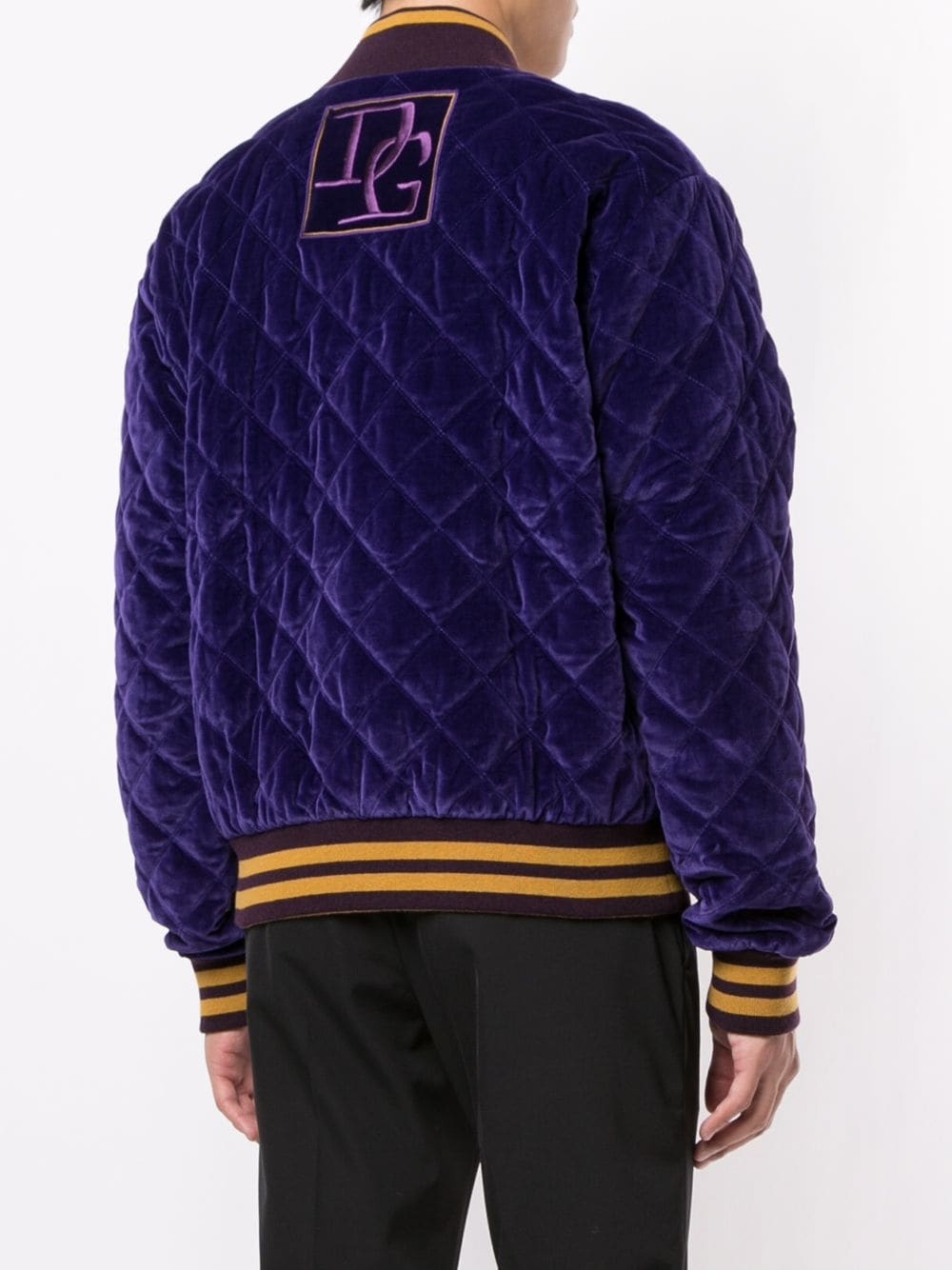 Peacock velvet-effect bomber jacket - 4