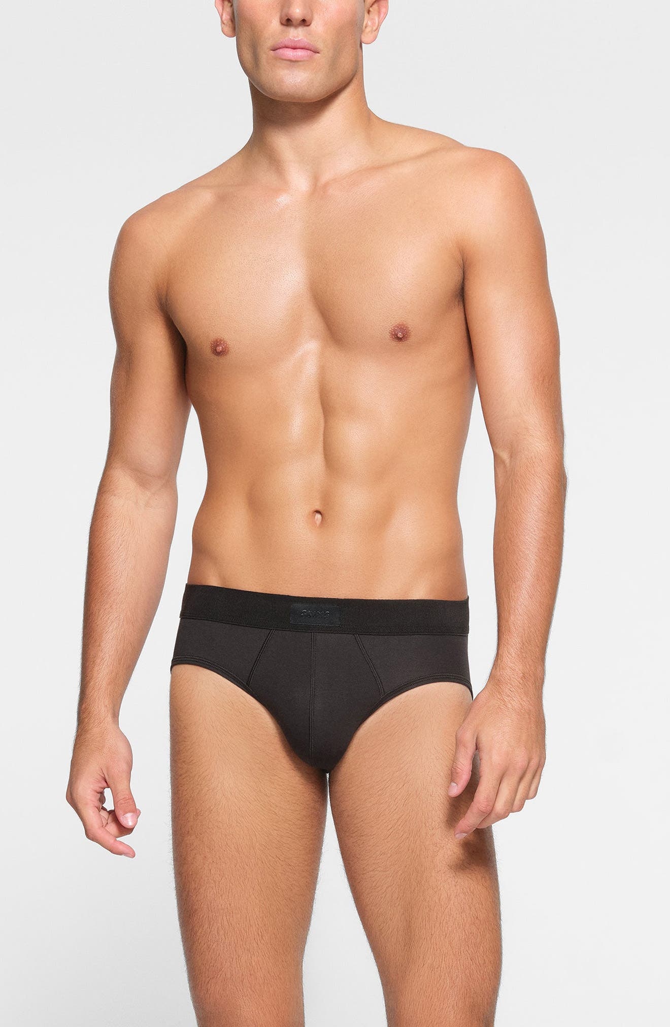 SKIMS 3-Pack Cotton & Modal Blend Briefs in Onyx at Nordstrom - 2
