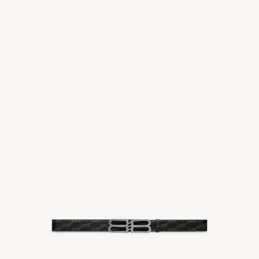Men's Bb Signature Belt 40mm Bb Monogram Coated Canvas in Black - 1