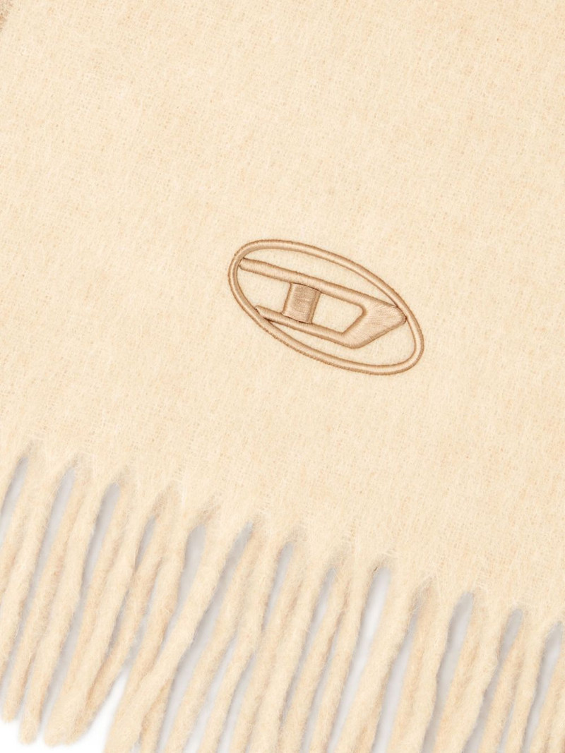 logo-embroidery fringed-edge scarf 3