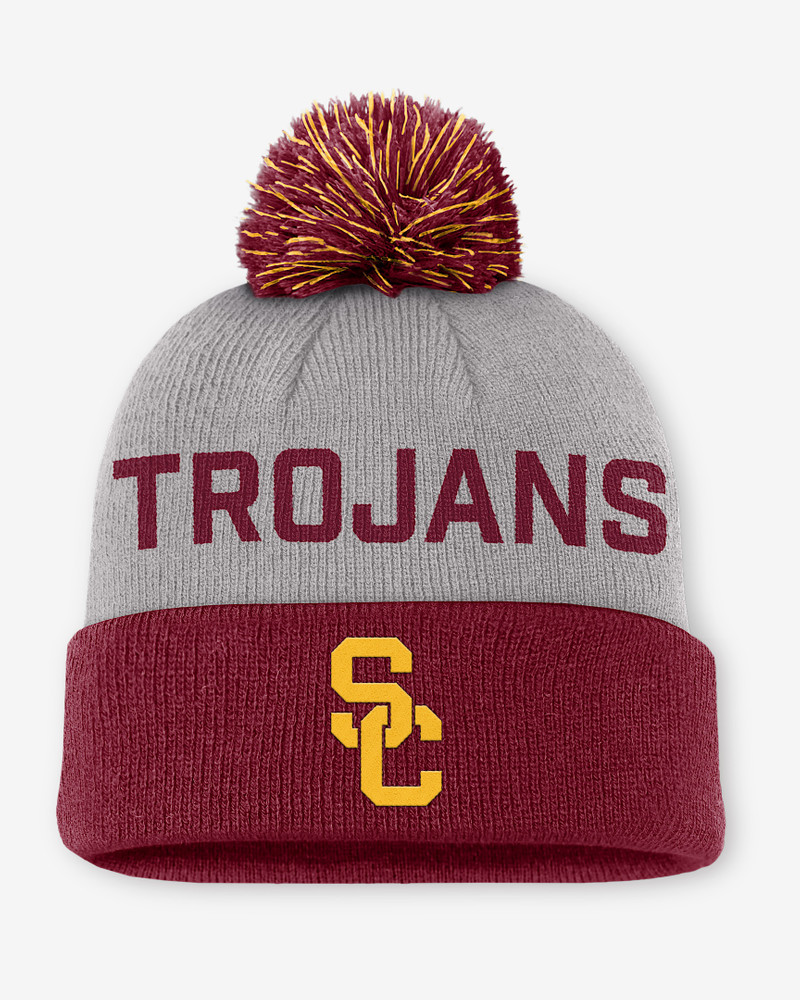 USC Primetime Peak Men's Nike College Cuffed Pom Beanie 1