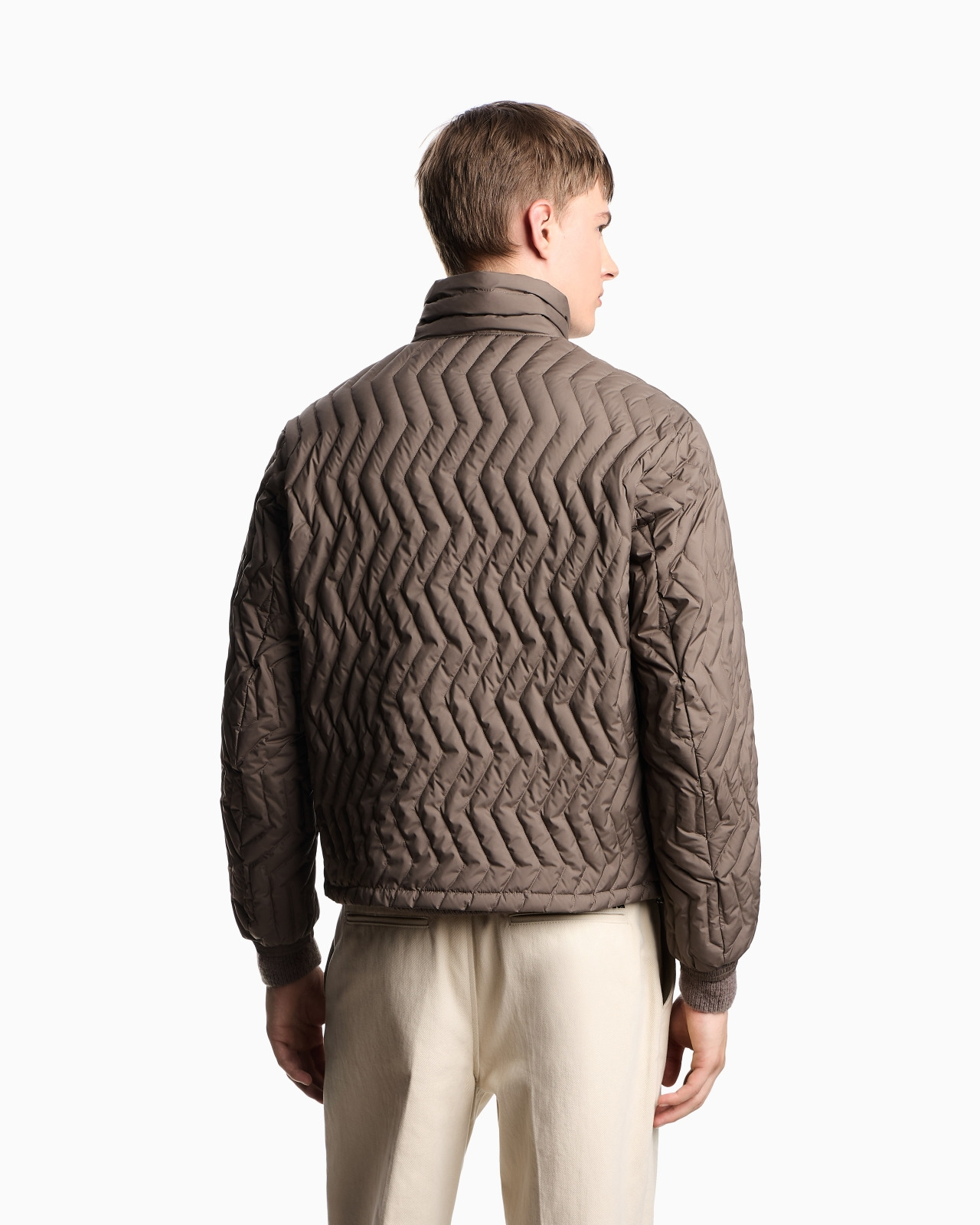 FULL-ZIP DOWN JACKET IN CHEVRON QUILTED RIPSTOP NYLON - 3