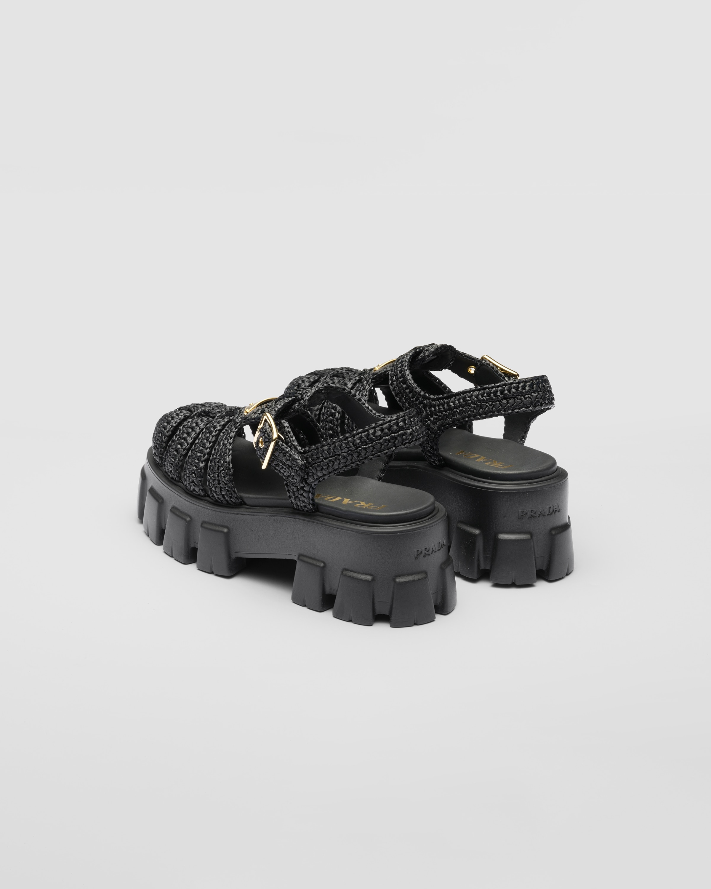 Prada Monolith crochet cage sandals | REVERSIBLE