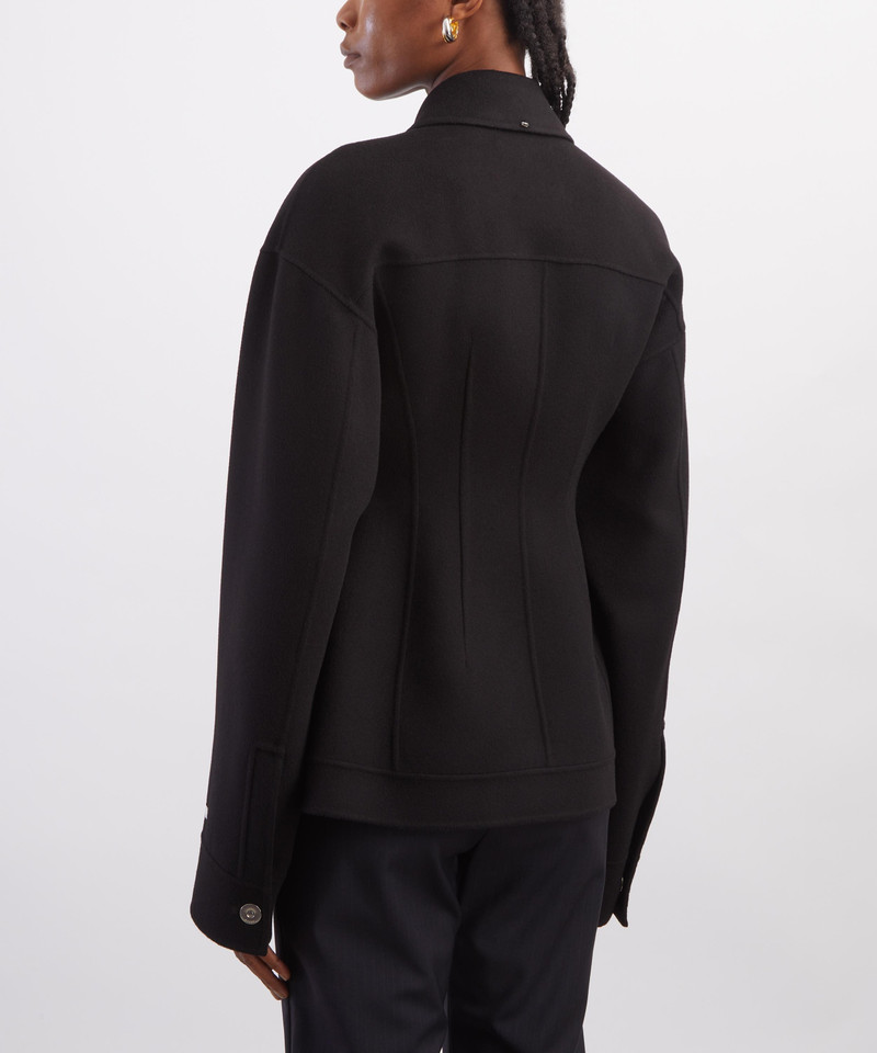 Black Heavy Wool Jacket 4