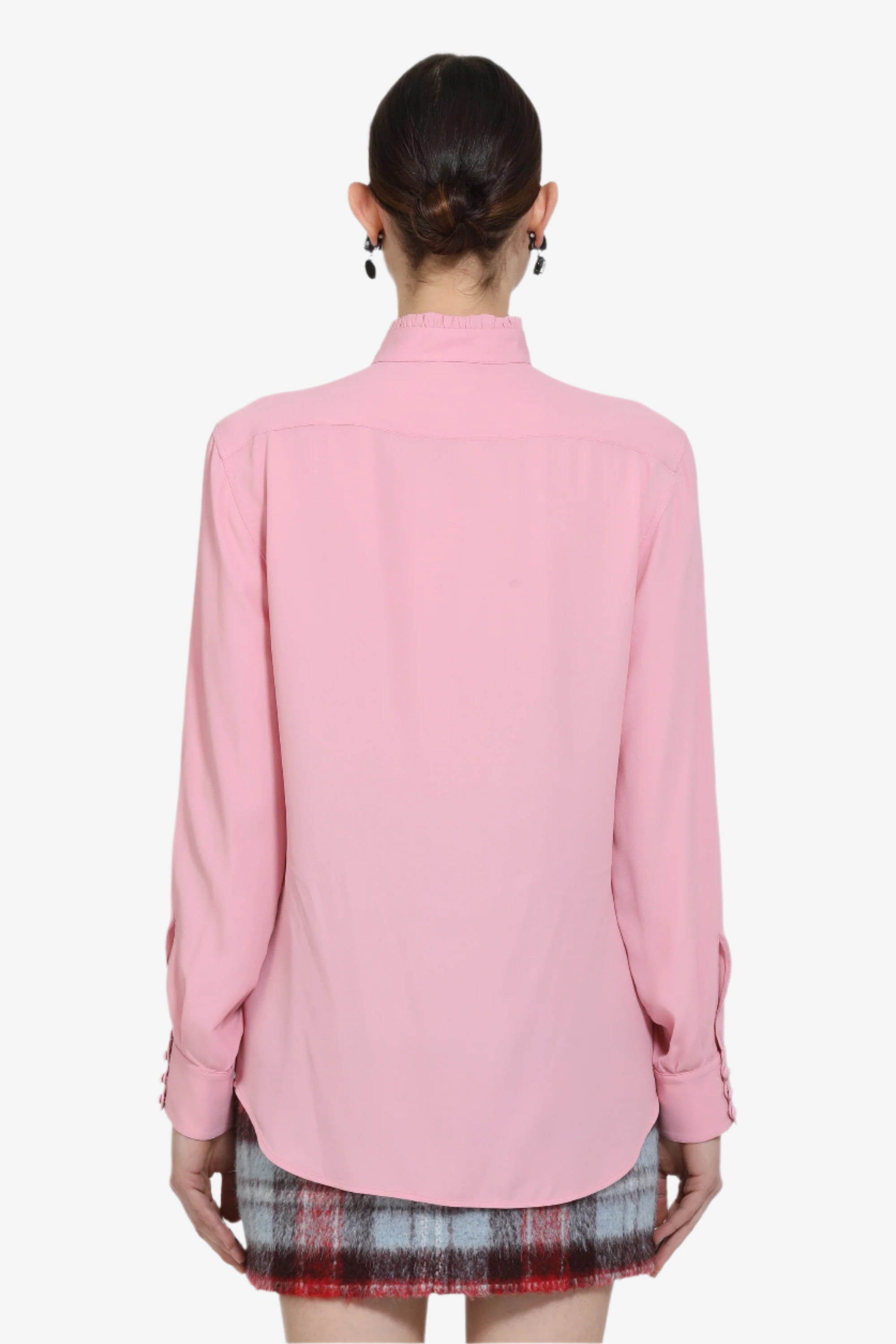 SHIRT WITH MINI RUFFLES AND SIDE CLOSURE - 2