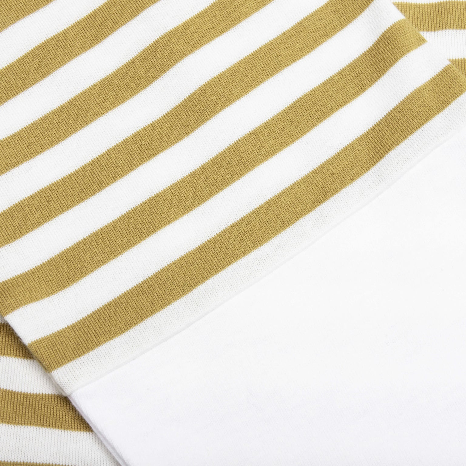 COMME DES GARCONS PLAY STRIPE WHITE T-SHIRT - MUSTARD - 4