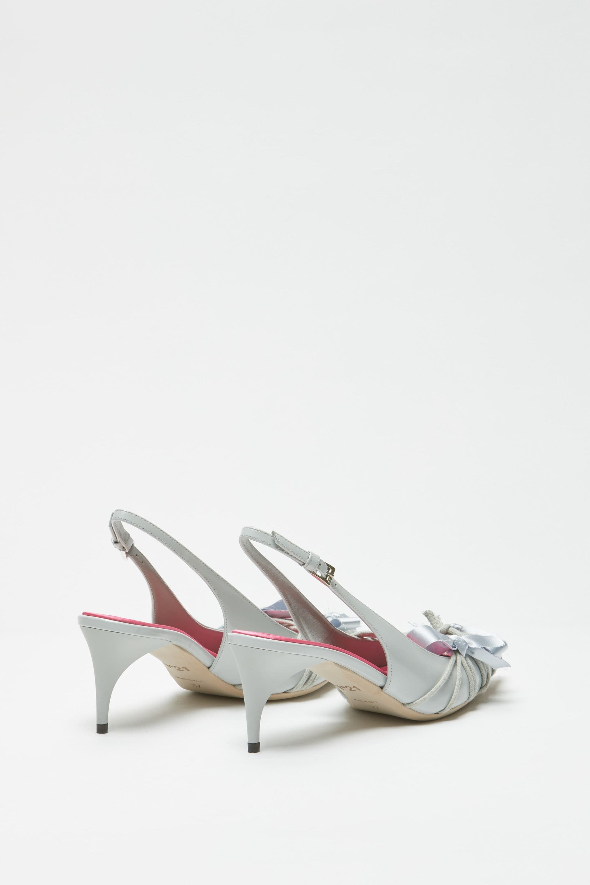 BOW-EMBELLISHED LEATHER SLINGBACK PUMPS - 3