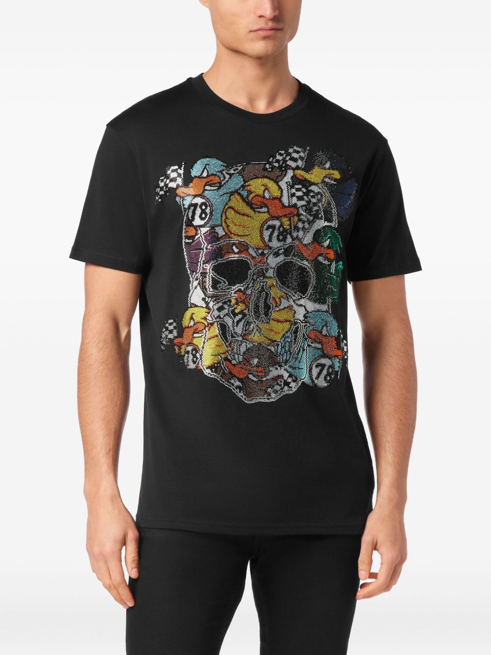 beaded-skull T-shirt - 2