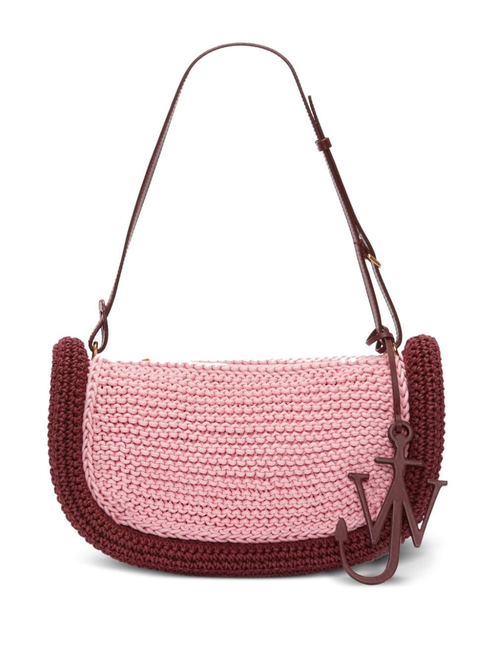 JW Anderson Bumper-15 crochet-knit shoulder bag farfetch