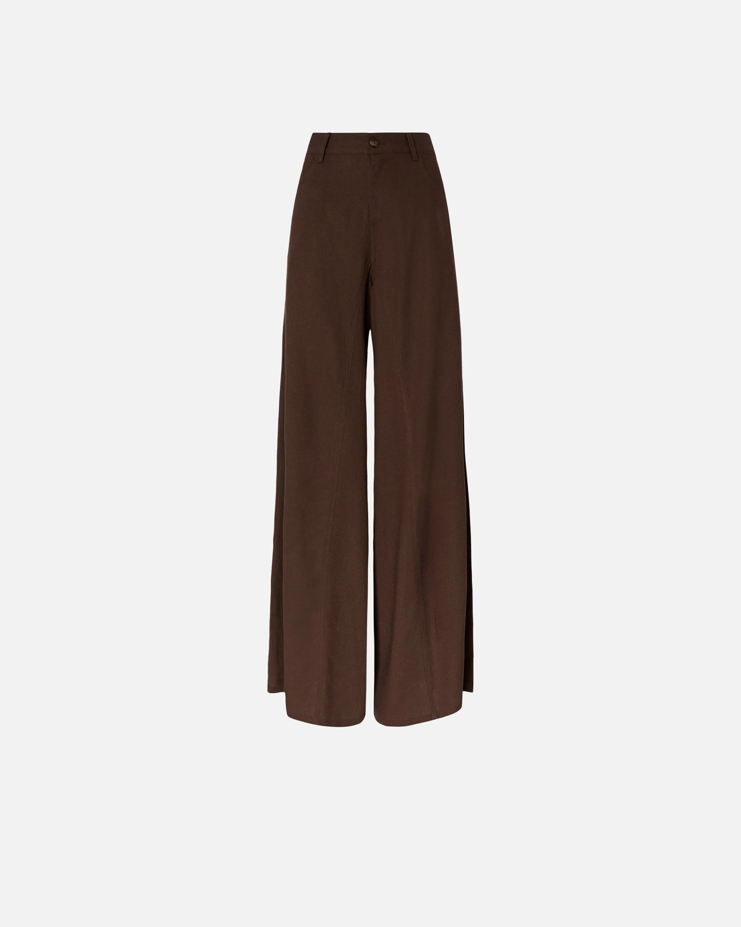 WIDE LEG LINEN TROUSERS - 1