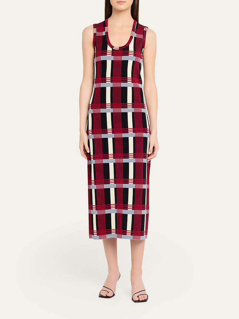 ZANKOV Juliette Scoop-Neck Sleeveless Midi Dress outlook