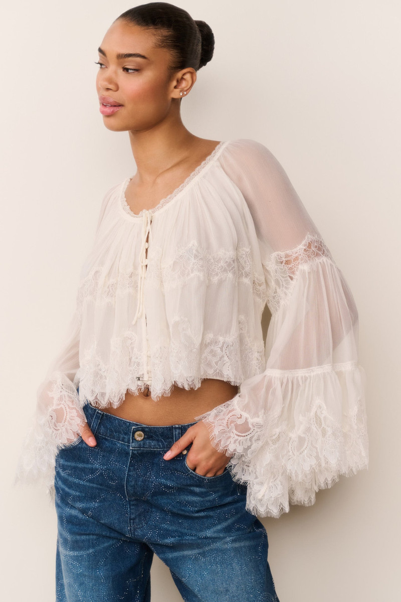 Darline Chiffon Lace Blouse 6