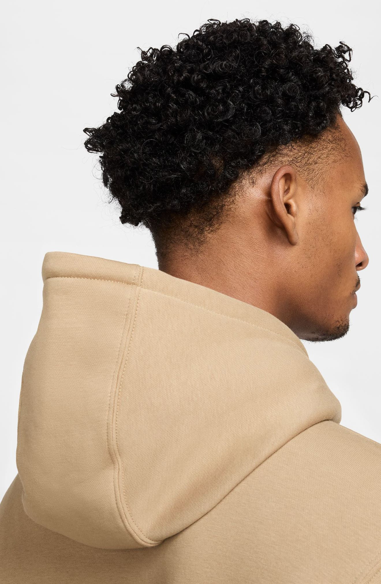 Nike Club Fleece Pullover Hoodie in Parachute Beige/White at Nordstrom - 5