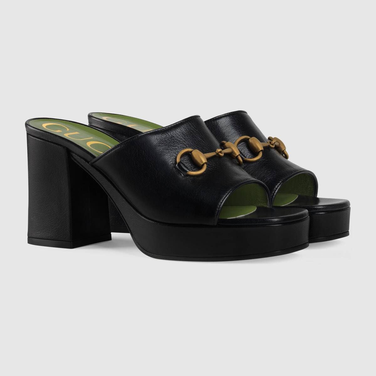 Mid-heel platform slide sandal - 2