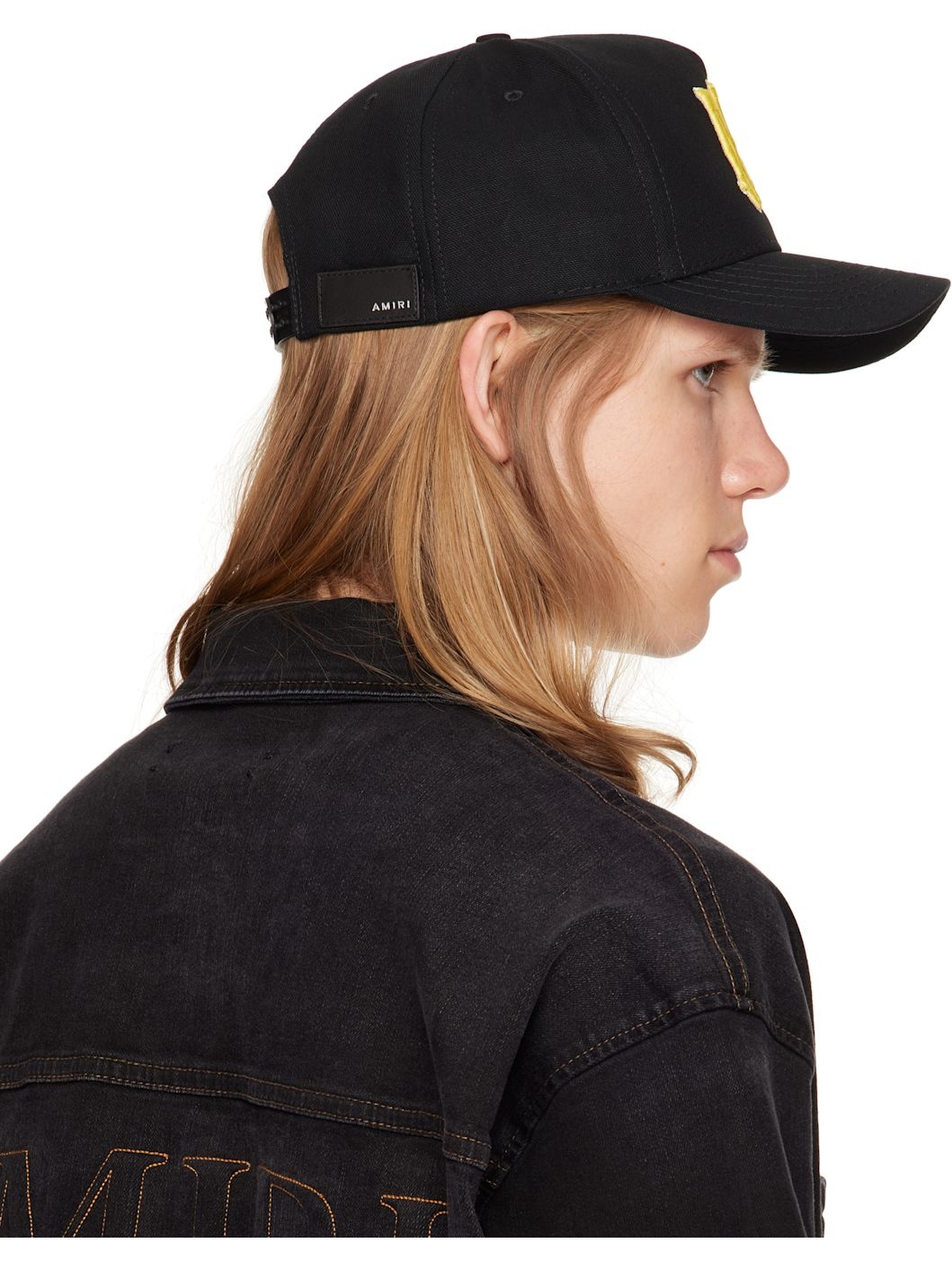 Black MA Outline Canvas Cap - 3