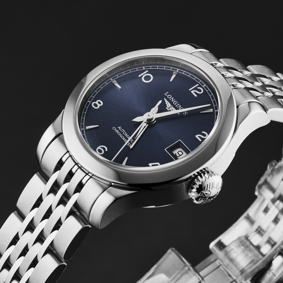 Longines Record Automatic Blue Dial Ladies Watch L2.320.4.96.6 - 2