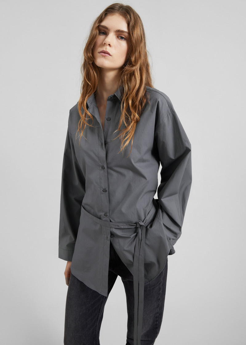 Skara Belted Shirt - Slate Grey 5
