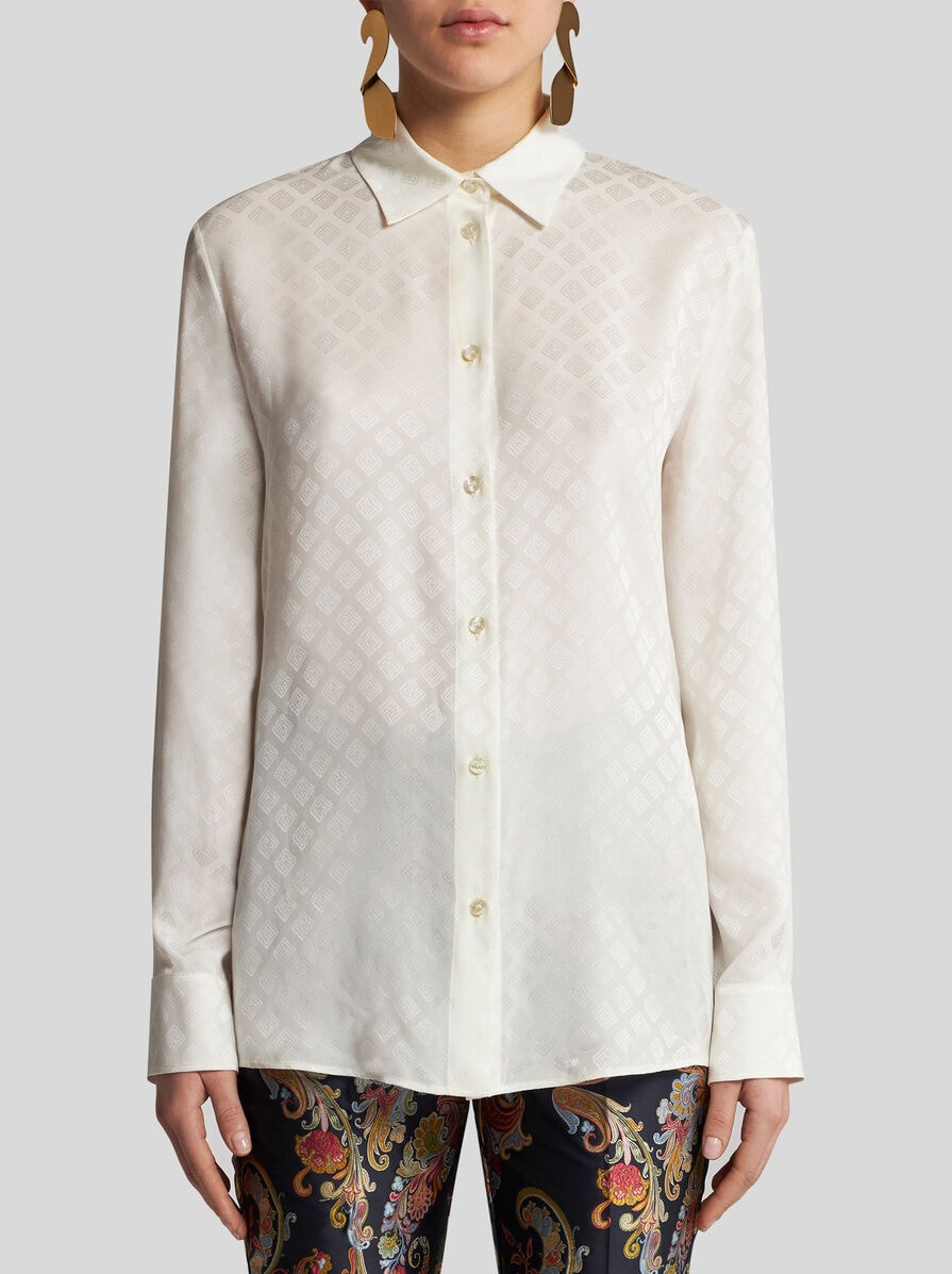 SILK JACQUARD SHIRT - 2