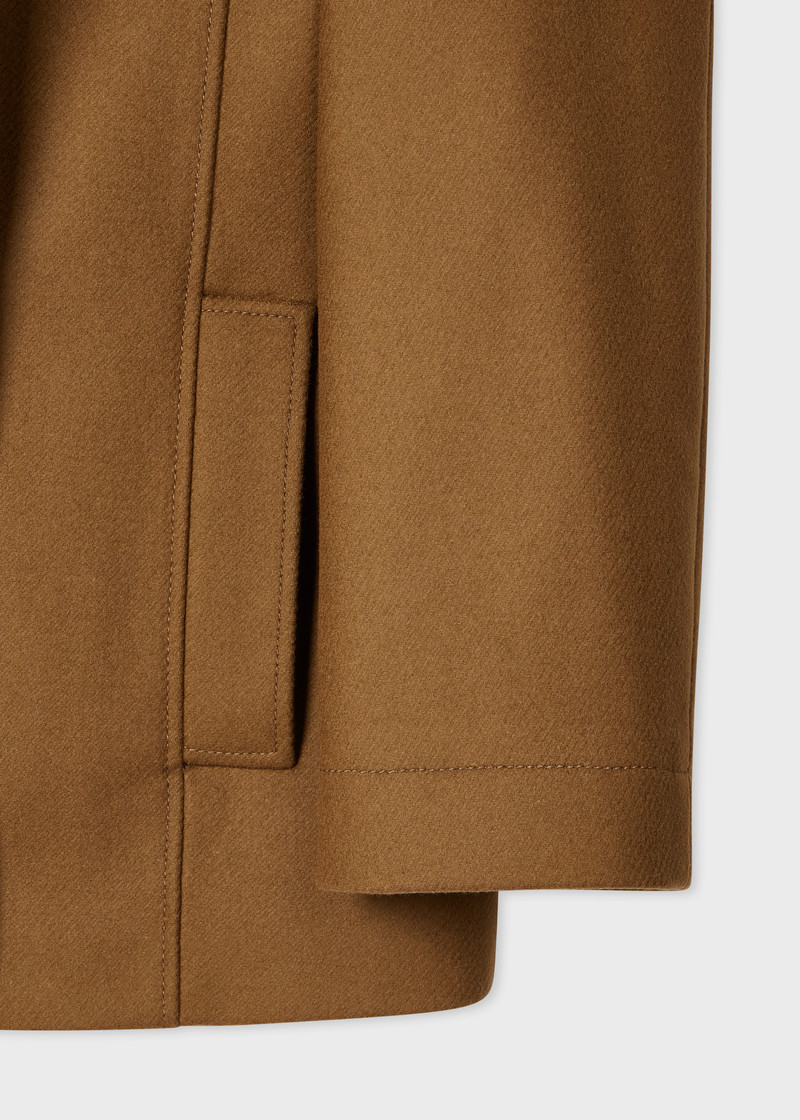 Women's Brown Wool-Cashmere Blend Pea Coat 3