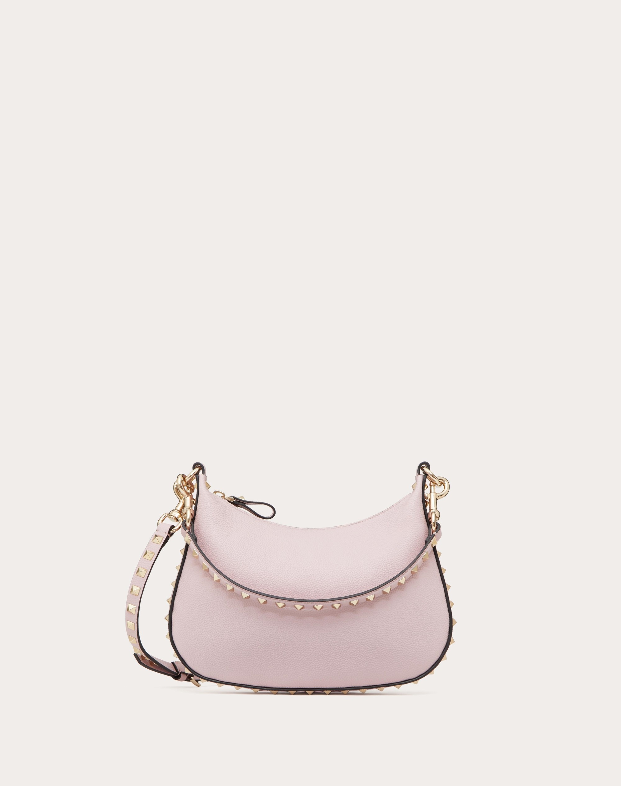 SMALL ROCKSTUD HOBO BAG IN GRAINY CALFSKIN - 1