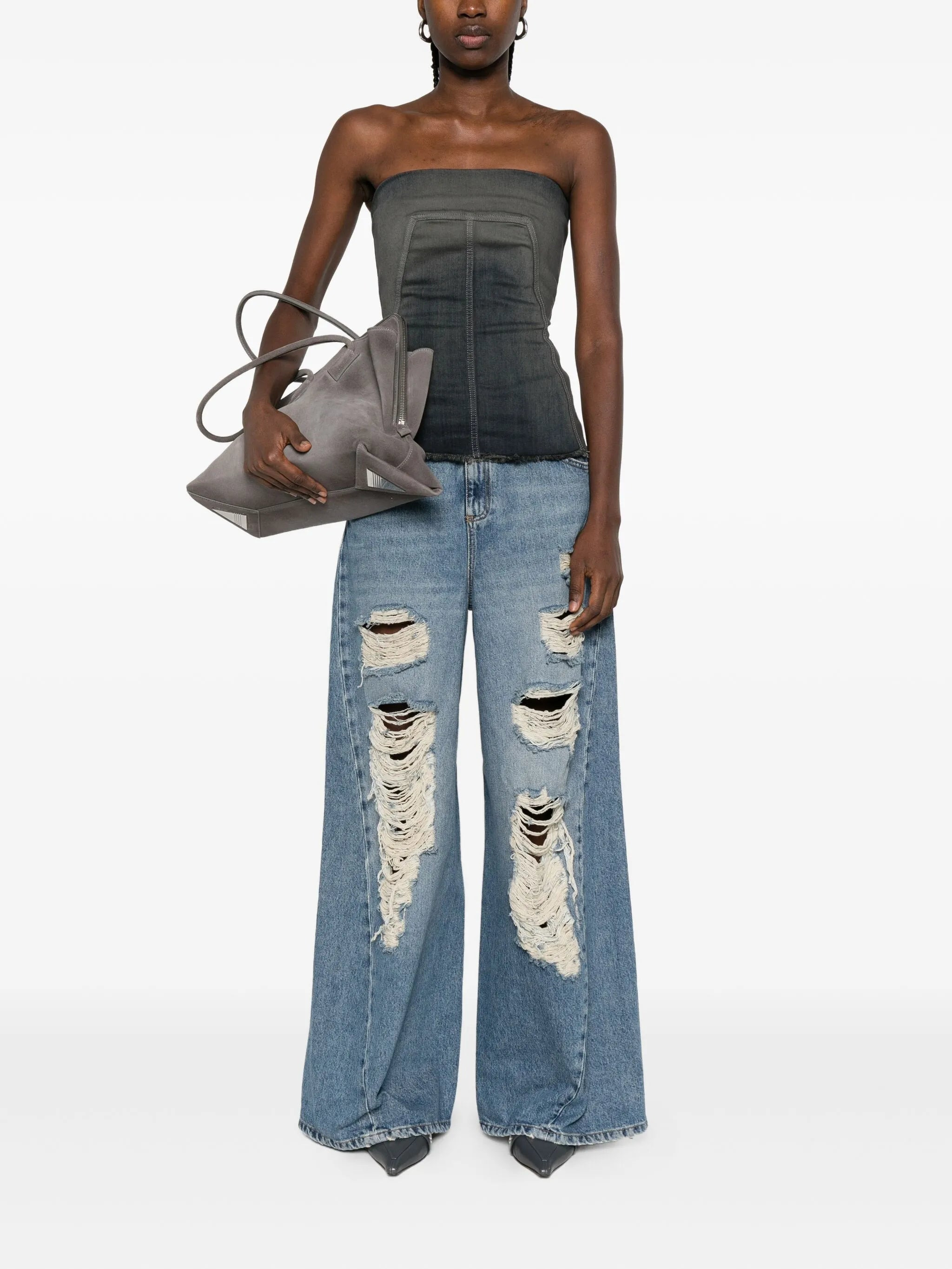 Blumarine Distressed Frayed Jeans - 5