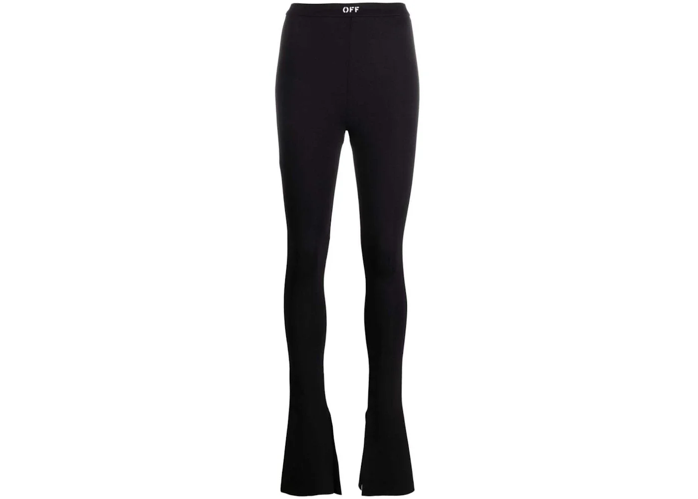 OFF-WHITE Flared High-Waist Leggings Black - 1