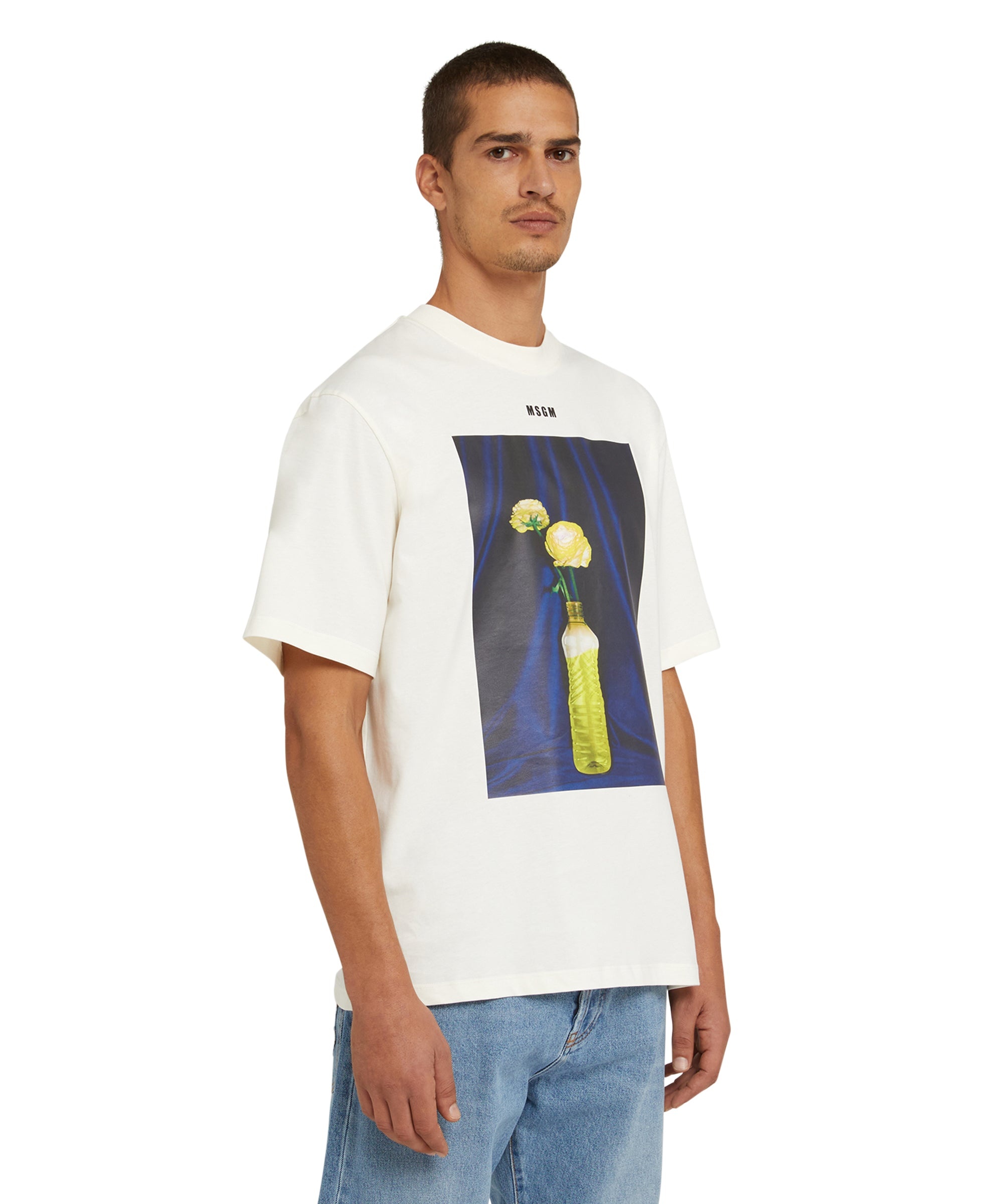 Organic cotton crewneck t-shirt from the MSGM Fantastic Green Capsule - 3