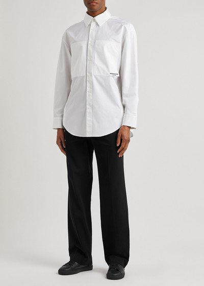Wooyoungmi Black cotton-twill trousers outlook