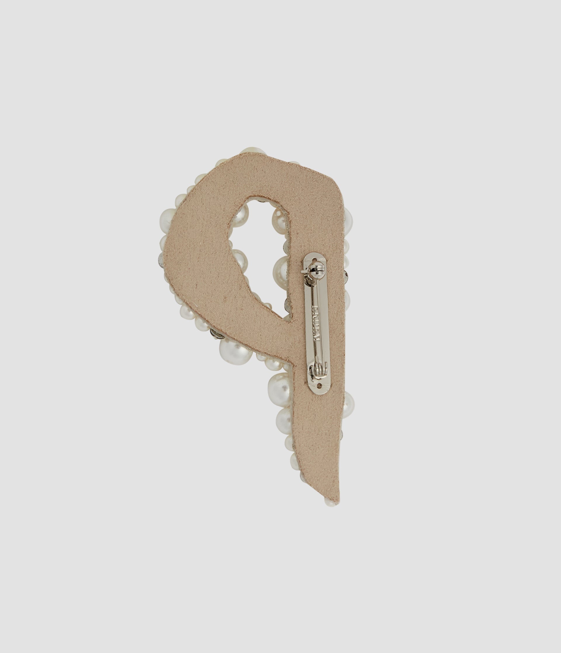 PEARL ALPHABET BROOCH P - 3