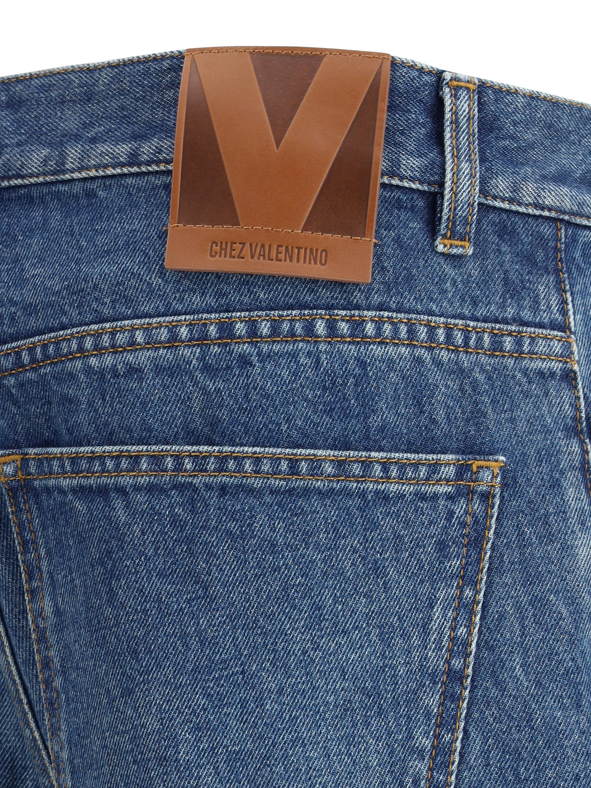 Valentino Women Pantalone In Denim | Solid | Denim Lav. - 5