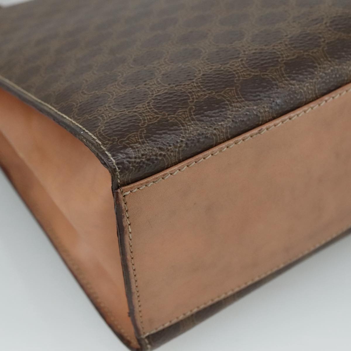 CELINE Macadam Canvas Hand Bag Pvc Leather Brown - 16