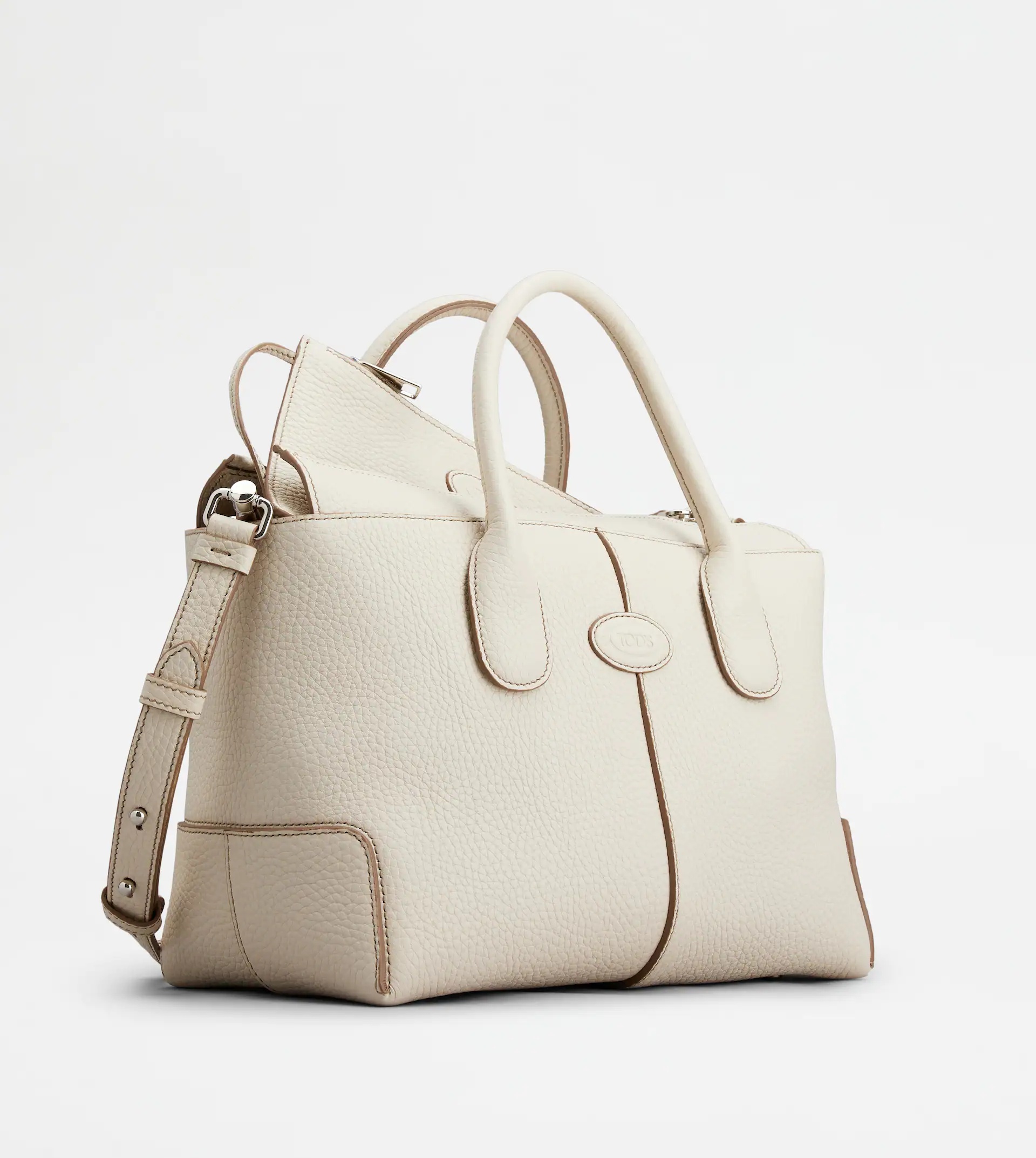 TOD'S DI BAG IN LEATHER SMALL - OFF WHITE - 3