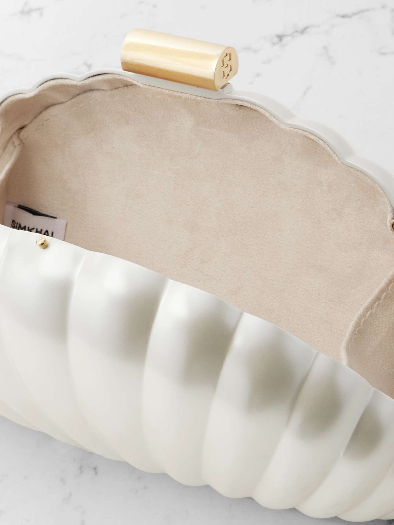 Monet resin clutch Ivory - 5