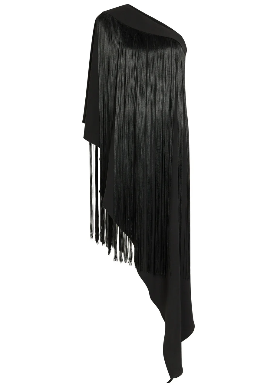 The New Arrivals Ilkyaz Ozel Angelica Fringed Woven Maxi Dress - 1