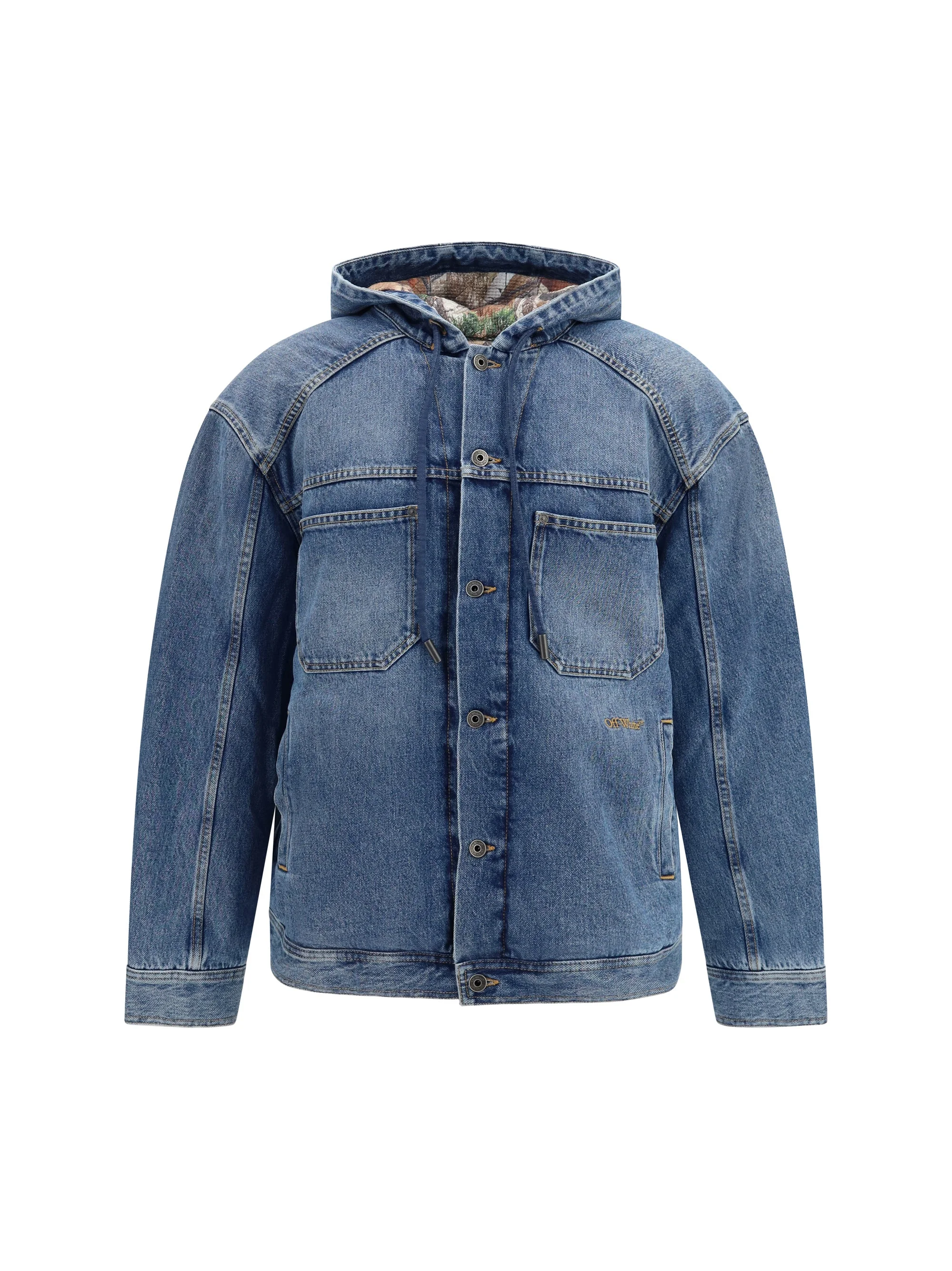 Off-White Men Bookish Padded Denim Jacket - 1